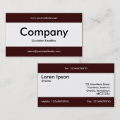 Mittelband v2 - Dunkelbraun 330000 Visitenkarte (Vorne/Hinten)