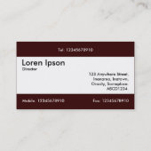 Mittelband v2 - Dunkelbraun 330000 Visitenkarte (Rückseite)