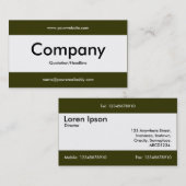 Mittelband v2 - Dunkles Olivenöl 333300 Visitenkarte (Vorne/Hinten)