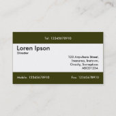 Mittelband v2 - Dunkles Olivenöl 333300 Visitenkarte (Rückseite)