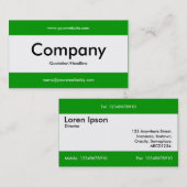 Mittelband v2 - Grasgrün 009900 Visitenkarte (Vorne/Hinten)