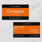 Mittelband v2 - Orange mit Schwarz Visitenkarte (Vorne/Hinten)