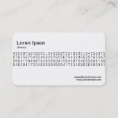 Mittelband - Zufallszahlen Visitenkarte (Rückseite)