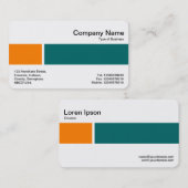 Mittelband - Zwei Töne 02 - Orange und Grün Visitenkarte (Vorne/Hinten)