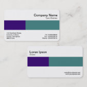 Mittelband - Zwei Töne - Blau und Grün Visitenkarte (Vorne/Hinten)