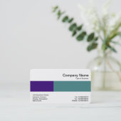 Mittelband - Zwei Töne - Blau und Grün Visitenkarte (Stehend Vorderseite)