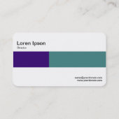 Mittelband - Zwei Töne - Blau und Grün Visitenkarte (Rückseite)