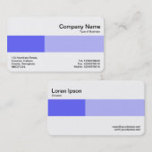 Mittelband - Zwei Töne - Blau Visitenkarte (Vorne/Hinten)