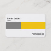 Mittelband - Zwei Töne - grau und orange Visitenkarte (Rückseite)