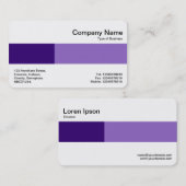 Mittelband - Zwei Töne - Lila Farbtöne Visitenkarte (Vorne/Hinten)