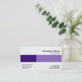Mittelband - Zwei Töne - Lila Farbtöne Visitenkarte (Stehend Vorderseite)