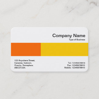 Mittelband - Zwei Töne - orange und orange Visitenkarte