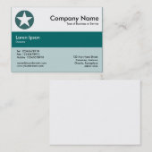 Mittelbandfarben - Aquamarin - Star Visitenkarte (Vorne/Hinten)