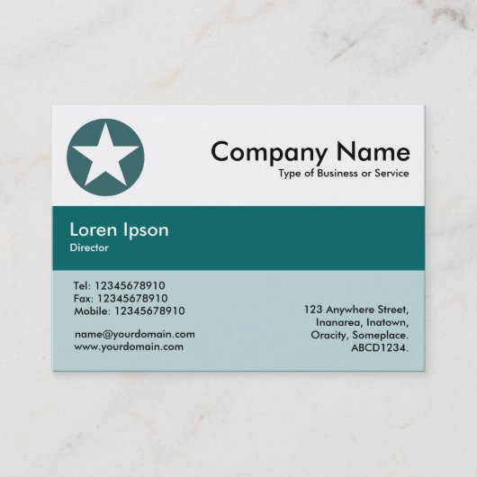 Mittelbandfarben - Aquamarin - Star Visitenkarte (Vorderseite)