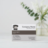 Mittelbandfarben - braun - Hotline Visitenkarte (Stehend Vorderseite)