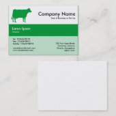 Mittelbandfarben - Grasgrün - Kuh Visitenkarte (Vorne/Hinten)