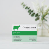 Mittelbandfarben - Grasgrün - Kuh Visitenkarte (Stehend Vorderseite)