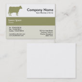 Mittelbandfarben - Khaki - Kuh Visitenkarte (Vorne/Hinten)