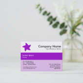 Mittelbandfarben - Lila - DrehStar Visitenkarte (Stehend Vorderseite)