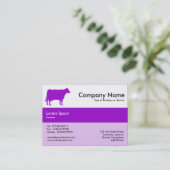 Mittelbandfarben - Lila - Kuh Visitenkarte (Stehend Vorderseite)