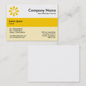 Mittelbandfarben - orange - Art Deco Visitenkarte (Vorne/Hinten)