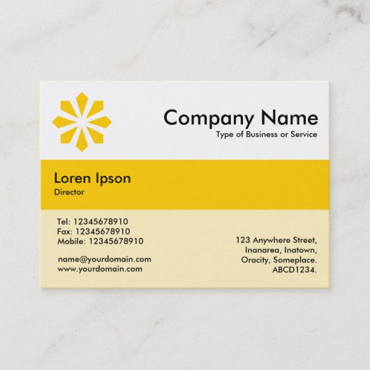 Mittelbandfarben - orange - Art Deco Visitenkarte (Vorderseite)