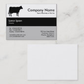 Mittelbandfarben - Schwarz - Kuh Visitenkarte (Vorne/Hinten)