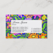 Mittelbeschriftung - Blume Visitenkarte (Rückseite)