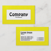 Mittelbeschriftung - gelb gestrichen visitenkarte (Vorne/Hinten)