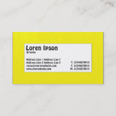 Mittelbeschriftung - gelb gestrichen visitenkarte (Rückseite)
