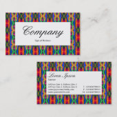 Mittelbeschriftung - Intergalaktisches Tartan Visitenkarte (Vorne/Hinten)