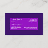 Mittelbeschriftung - Lila Farbtöne Visitenkarte (Rückseite)