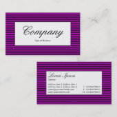 Mittelbeschriftung - Muster - Schwarz und Magenta Visitenkarte (Vorne/Hinten)