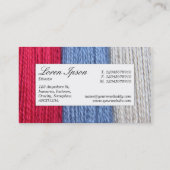 Mittelbeschriftung Visitenkarte (Rückseite)