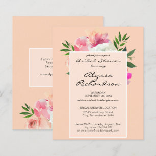 Mittelblass Rosa und Weiße Blüten - Brautparty 2B