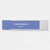 Mittelblau Beruflich Schlicht Moderne Elegant Türschild (Vorderseite )