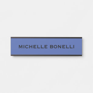 Mittelblau minimalistisches einfaches lesbares Mod Türschild