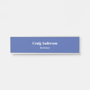 Mittelblau Professionell Schlicht Modern Elegant Türschild