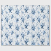 Mittelblau- und Weiß-Kokette Geschenkpapier (Flach)