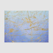 Mittelblaue Wasserfarbe mit Goldsplitter Seidenpapier (Vorderseite)