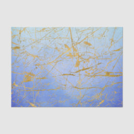 Mittelblaue Wasserfarbe mit Goldsplitter Seidenpapier