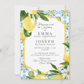 Mittelblauer Hochzeitstag Einladung (Vorderseite)