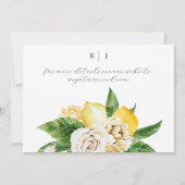 Mittelblauer Hochzeitstag Einladung (Rückseite)