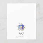 Mittelblauer Lila-gelber Blumenzwiebelblauch Flyer (Hinten)