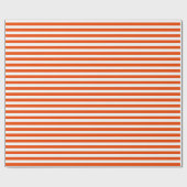 Mittelbraune, orange und weiße Streifen Geschenkpapier (Flach)