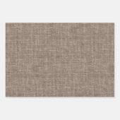 Mittelbrauner Leinen Geschenkpapier Set (Vorderseite 2)