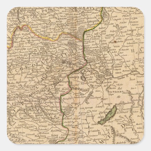 Mitteldeutschland 5 quadratischer aufkleber (Vorderseite)