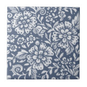 Mitteldichte blaue Blume Blumenmuster Fliese (Vorderseite)