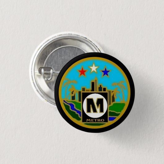 Mitteldichtungs-Los Angeles-Metro-Busse Button (Vorne & Hinten)