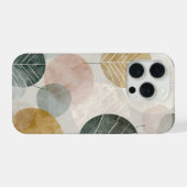 Mittelelef Botanisches Blatt – Boho Erde iPhone Hülle (Rückseite (Horizontal))